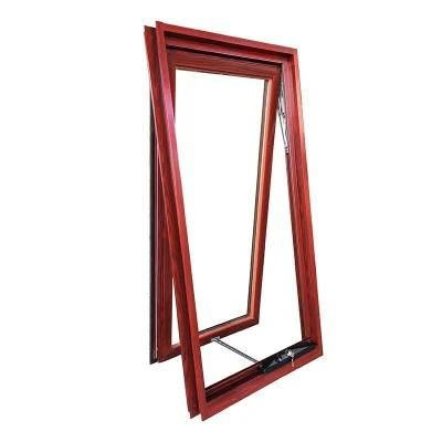 Chinese Style Wood Grain Color Aluminium Top-Hung Window Profile