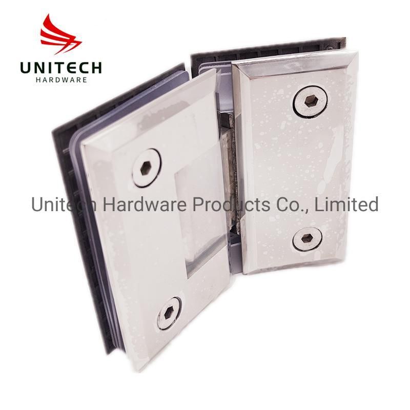 SS304 Hinge 135 Degree Glass Cabinet Door Clamp for Frameless Glass Room