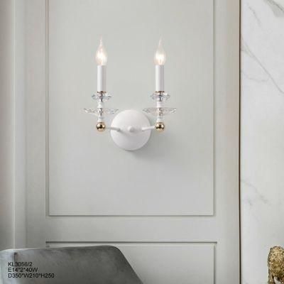 Vintage Style for Home Lighting Furniture Decorate Indoor Bedroom Light Custom Colour Crystal Large Simple White Wall Lamps Factory Supply