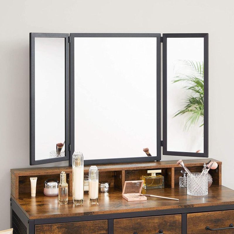 Vanity Table Lighted Tri-Fold Makeup Mirror