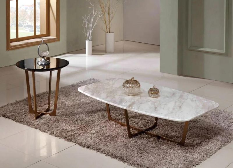 Best Quality Round Tempered Glass Coffee Table with Stainless Steel Frame
