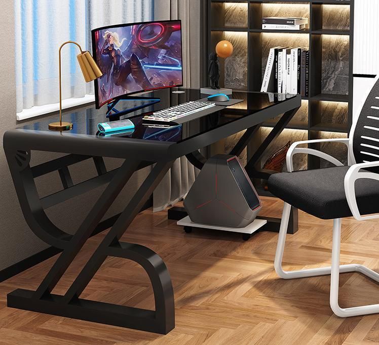 Computer Desk Desktop Simple Desk Simple Modern Tempered Glass Table