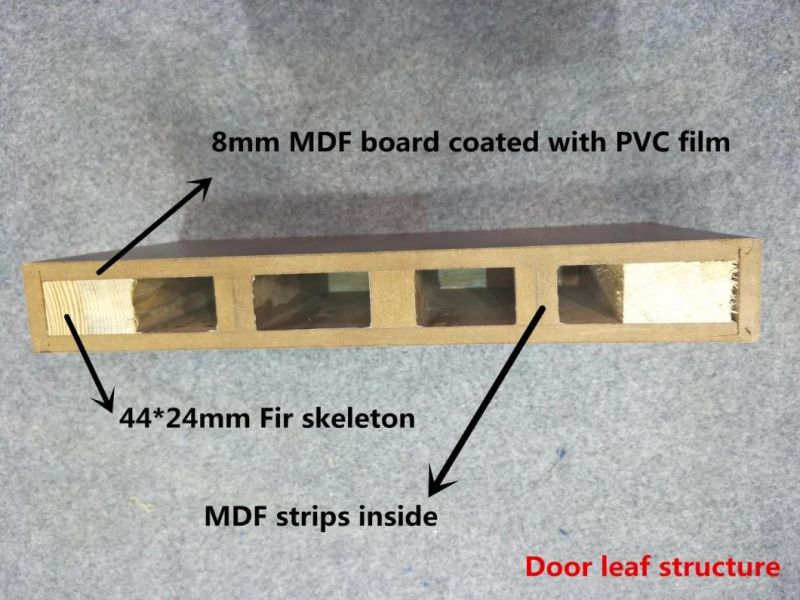 MDF PVC Interior Door with Glass for Office