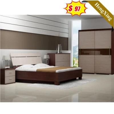 Popular Design Style Melamine Laminated Home Hotel Furniture Bed Bedroom Set