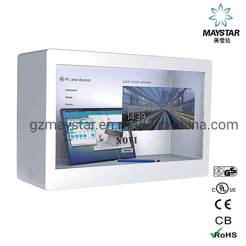 15"~100" Translucent Transparent Glass LCD Touch Screen Computer Digital Display Screen Showcase for Sale