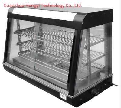 Glass Desk Top Warm Display Showcase Heated Display Cabinet/Heating Glass Display Cabinet Warmer Showcase