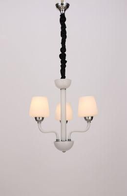 Modern Design Vintage for Home Lighting Furniture Decorate Indoor Living Room Simple Small Matte White Glass Chandelier Factory Supply