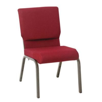 Wholesale Chair Church Used with Back Pocket Interlocking Stackable High Back Metal Church Chair