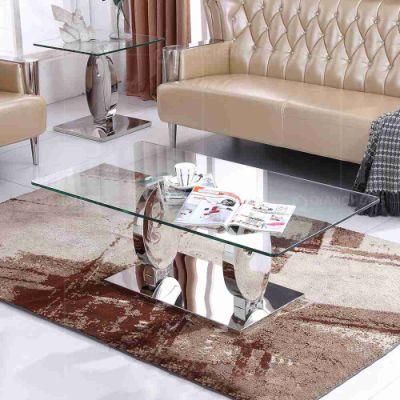 Popular Imported Silver Stainlesss Steel Coffee Table Set