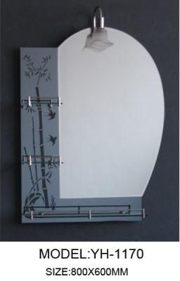 Wall Glass Mirror Two Layers for Bathroom Decoration Aluminum Silver Free-Copper