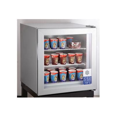 55L Mini Glass Door Cooler Ice Cream Display Cooler Showcase
