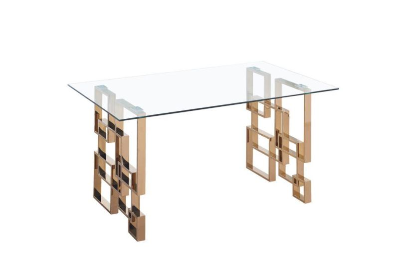 Popular Glass Table Wholesale Glass Furniture Morden Designs 6 Chairs Dining Table