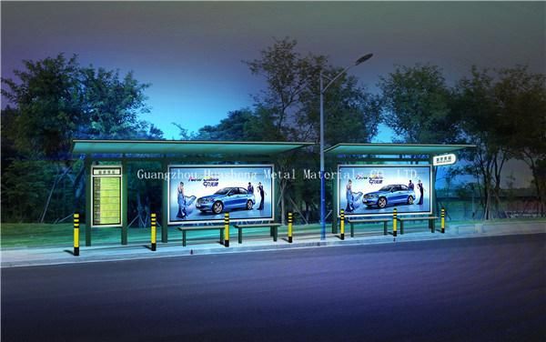 Stainless Steel Outdoor Economic Bus Stop Shelter (HS-BS-D043)