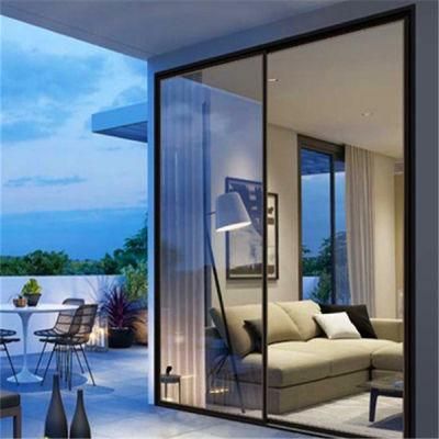 Slim Aluminum Frame Partitioning Sliding Door with Soft Closing Function