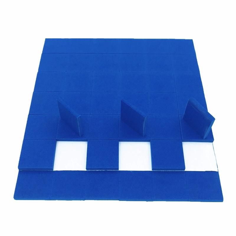 Blue EVA Rubber Protector Foam Pads for Industrial Glass Shipping with 15*15*2mm