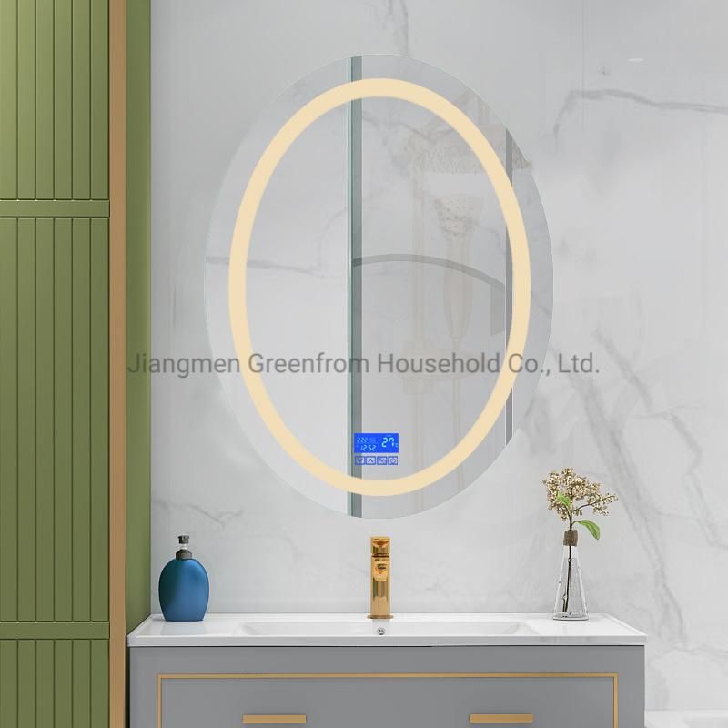 Oval Shape LED Light Fog Free Bath Room Mirror