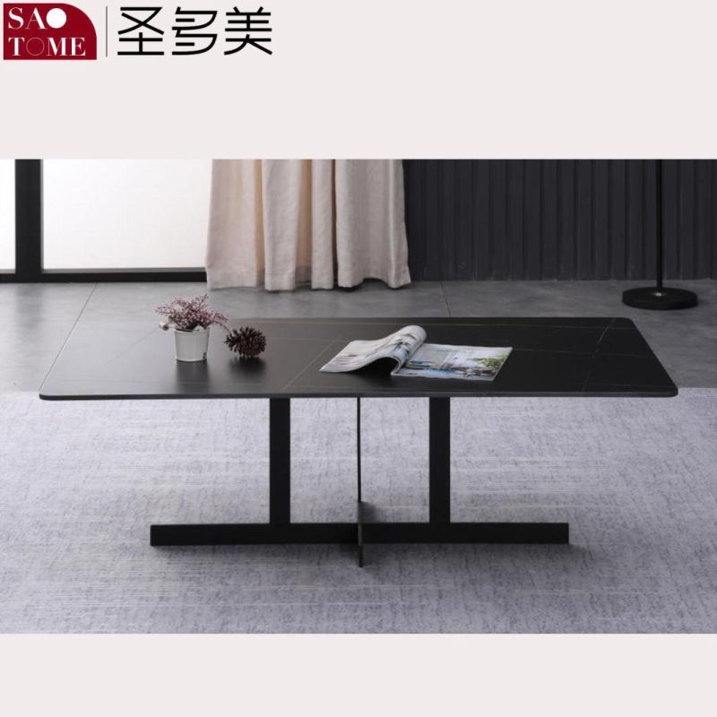 Modern Minimalist Leisure Furniture Living Room Rectangular Countertop R Corner Craft Coffee Table