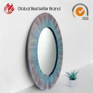 2017 New Design Oval Natura Wood Dressing Room Mirror (LH-170832)