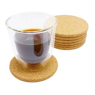 Wholesale Blank Logo Wooden Round Absorbent Cork Coasters