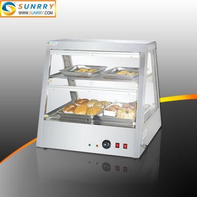 Fast Food Restaurant Curved Glass Warming Showcase