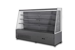 Semi Upright Open Air Cooled Refrigerated Chiller Showcase for Fruit and Vegetable