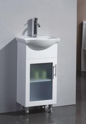High Quality Semi Round MDF Bathroom Vanity with Glass (SW-A450LG)