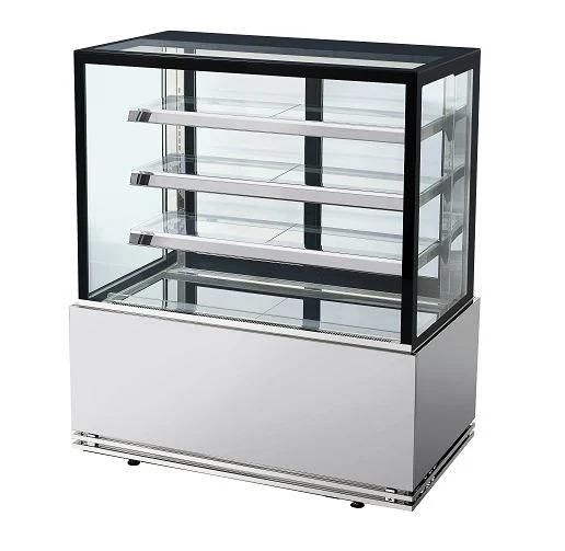 Competitive Prices Commercial Free Standing Glass Modern Bakery Refrigerated Cake Display Showcases Display Cabinet