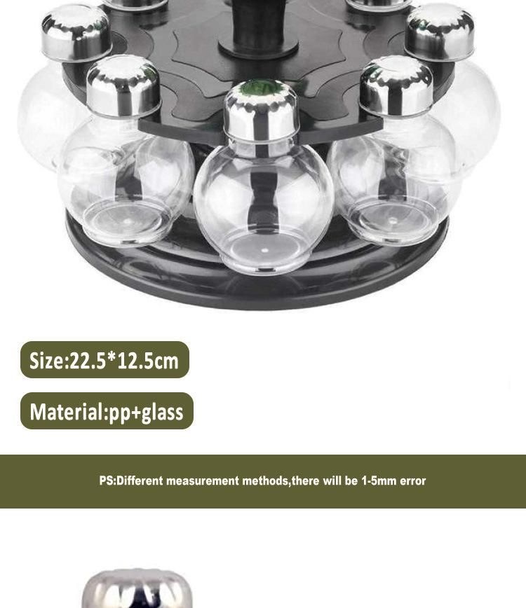 8 Pieces Revolving Plastic Spice Rack