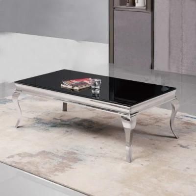Modern Living Room Furniture Coffee Table with Black Marble Top