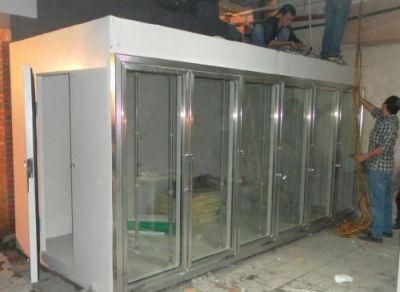 Liquor Cooler Glass Door Display Showcase with Back Loading Room