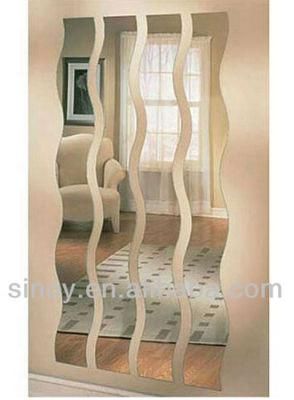 2-6mm Ultra Clear Wave Mirror for Home Decorative