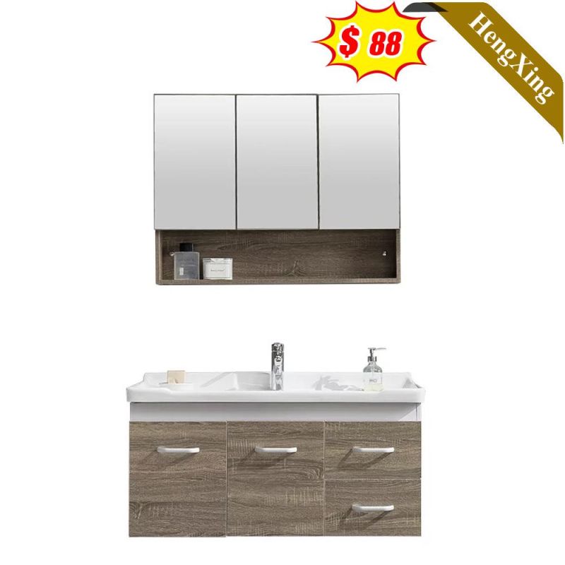 Simple Brand New Design Stylish Hot Sell Glass Basin Bathroom Cabinet with Mirror