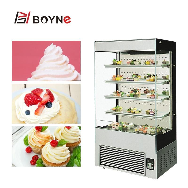Bakery Shop 5 Layer Air Cooling Open Type Cake Display Showcase
