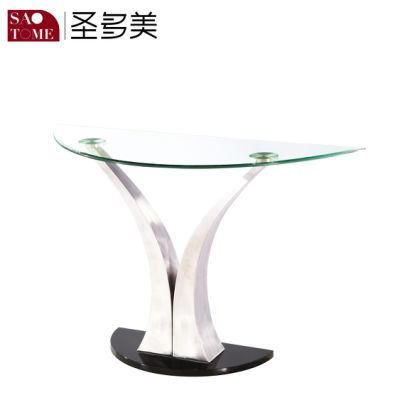 Modern Living Room Furniture Transparent Round Console Table