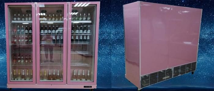 Supermarket Showcase Glass Door Beer Display Energy Drink Refrigerator Fridge