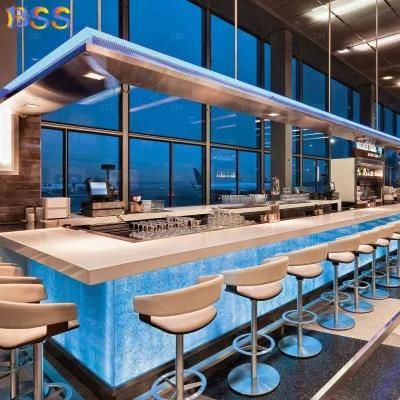 Home Decor Acrylic Stone Night Club LED Bar Counter