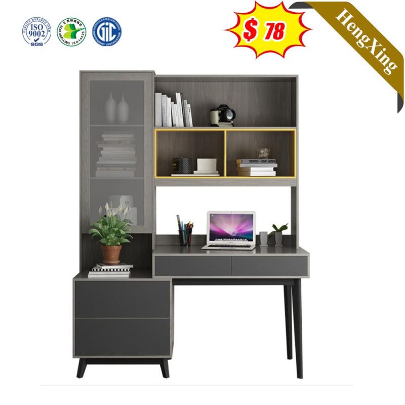 Modern Home Furniture Writing Working Table Computer Desk Tables with Storage Cabinet and Cabinet and Glass Door