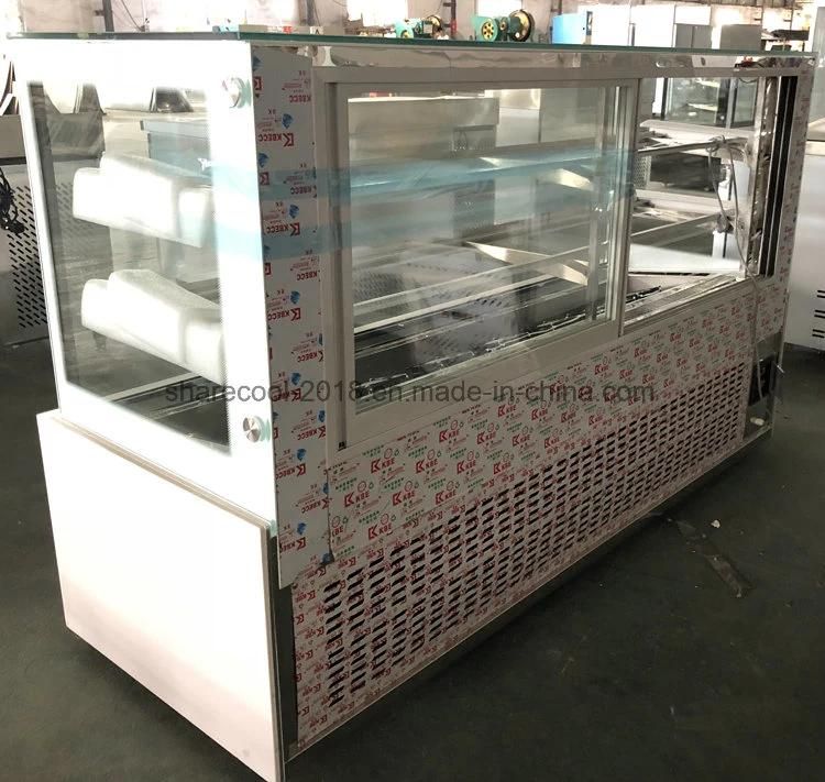 LED Light Commercial Display Cake Refrigerator Showcase