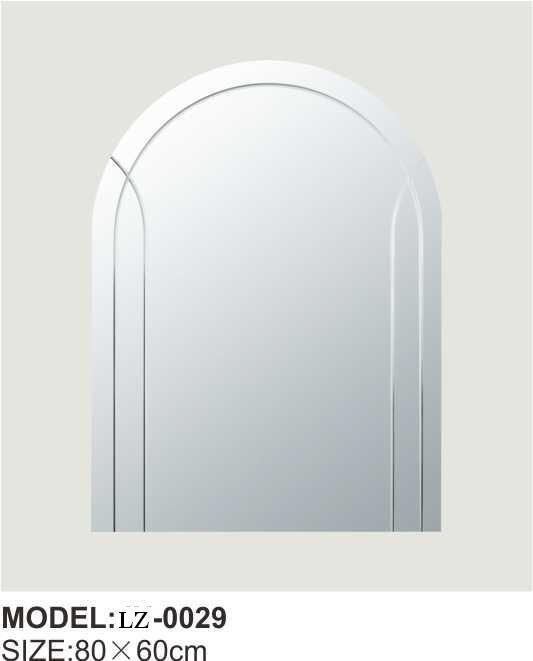 Irregular Bathroom Sliver Mirror with Pattern (LZ-380)