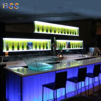 Best Luxury Design Blue Light Drink Cocktail Bar Counter
