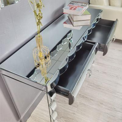 HS Glass Simple Style Home Furniture Mirrored Console Table