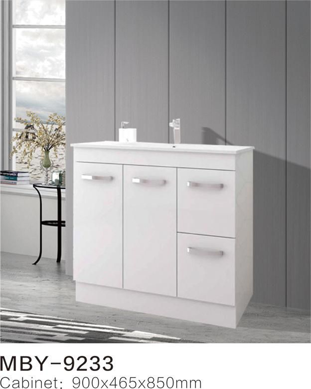 Freestanding MDF Lacquer Painting Water Resistant New Bathroom Cabinet with Mirror