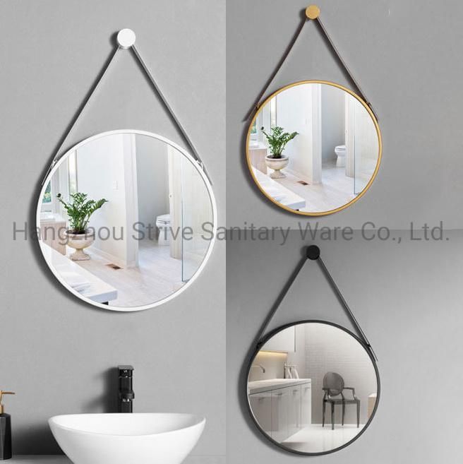 Luxury Brass Metal Framed Silver Mirror for Bathroom and Dressing