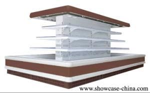 Supermarket Semi Vertical Open Island Refrigerated Showcase for Fruit and Vegetable