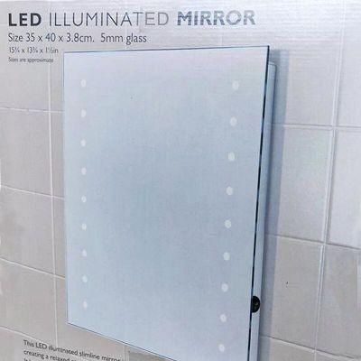 5mm Cheap Selling Home Bathroom Decorative Battery Wall Mounted Make-up Glass LED Mirror