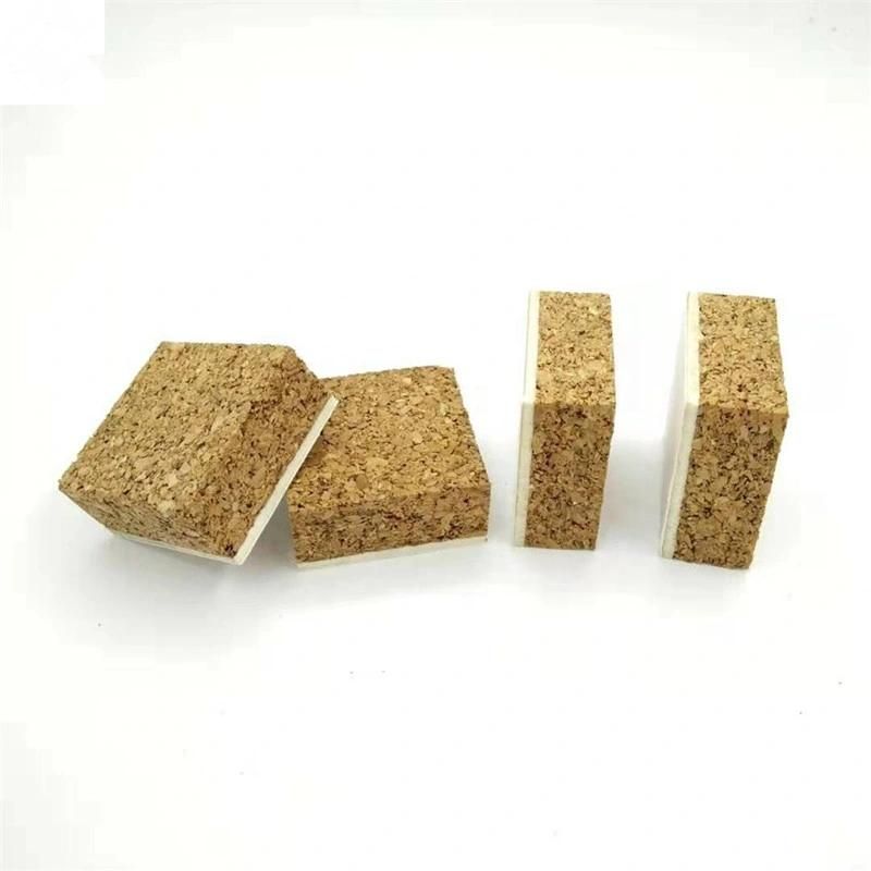 18*18*3+1mm Foam on Foam Adhesive Cork Distance Cork Pads with Foam for Glass Transportation in Pairs