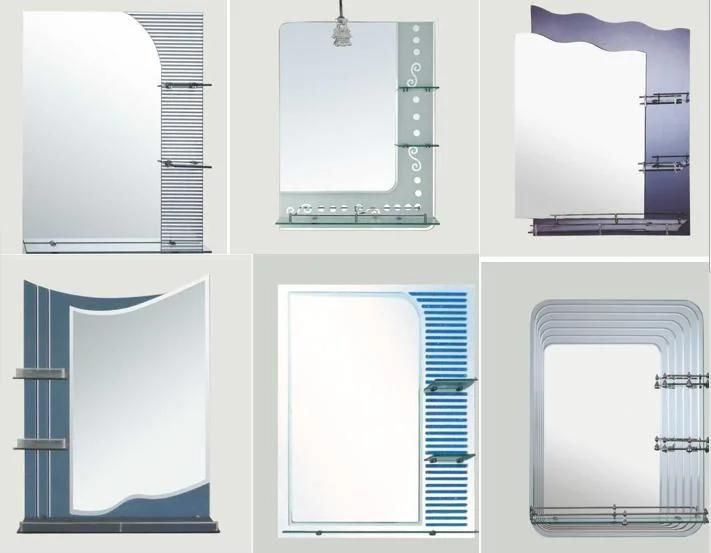 Modern High Quality Sliver Bathroom Mirror with Shelf Wall Mirror