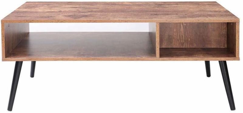 Solid Wood Coffee Table with 1 Drawer for Living Room