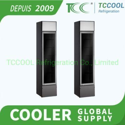 Dubai Commercial Cola Upright Showcase Slim Refrigerator Drink Glass Door Cooler