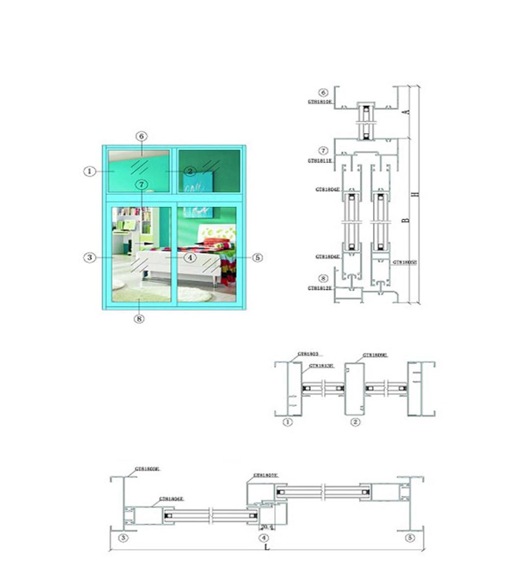 Factory Aluminum Profile for Curtain Wall Mullion Curtain Wall Beam